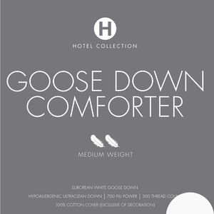 - Hotel Collection Goose down comforter medium Weight  queen used